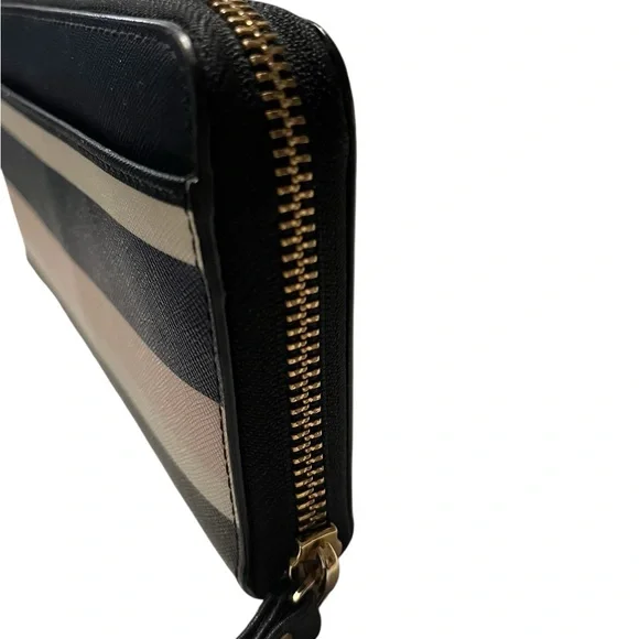 Kate Spade Laurel Way Neda Continental zip around wallet- Cruise Striped Pattern - Picture 6 of 8